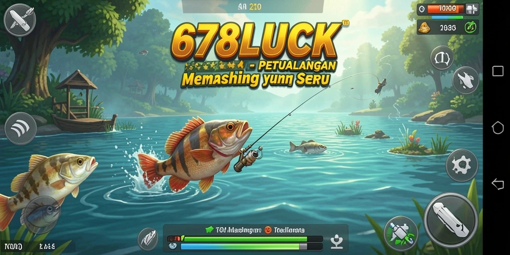 Screenshot gameplay 678LUCK menampilkan keindahan lokasi memancing.