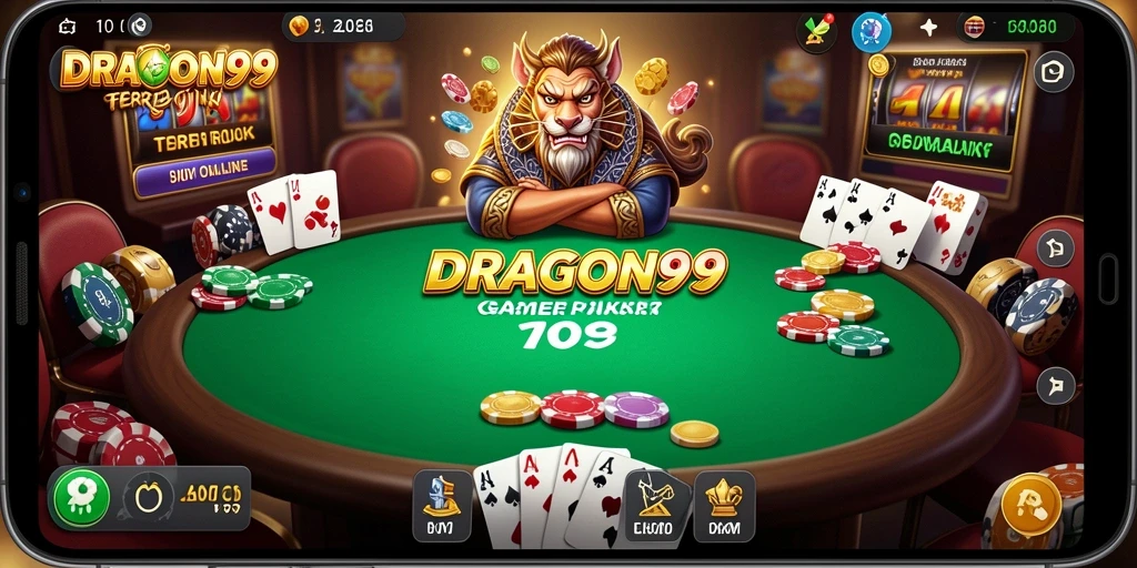 Tangkapan layar gameplay menarik dari DRAGON99 menunjukkan aksi poker yang mendebarkan.