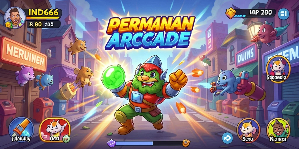 Screenshot gameplay IND666 yang menunjukkan keseruan dalam bermain Arcade.