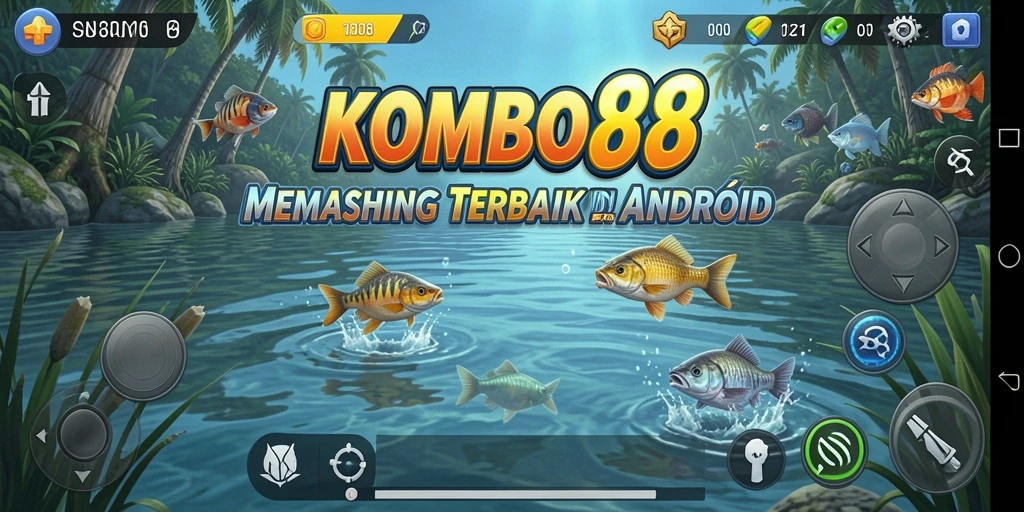 Tampilan gameplay memancing yang seru dan interaktif di KOMBO88.