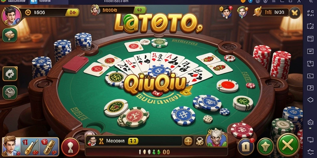 Tampilan seru gameplay LATOTO saat bermain QiuQiu.