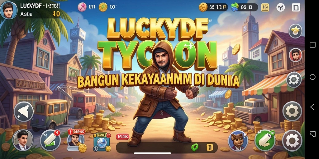 Tangkapan layar LUCKYDF menampilkan aksi gameplay Tycoon yang mengasyikkan.