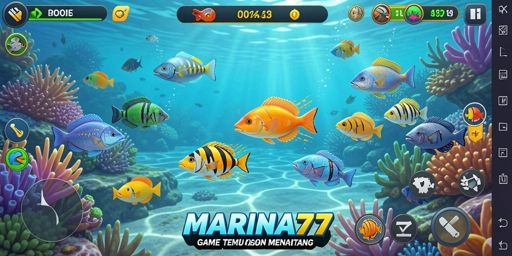 Gameplay seru Tembak Ikan di MARINA77.