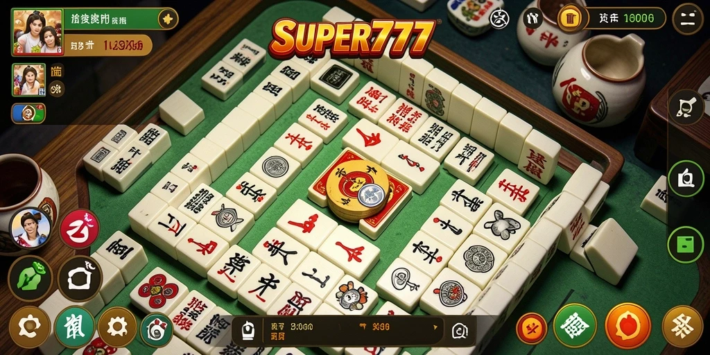 Screenshot SUPER777 menampilkan aksi seru permainan Mahjong.
